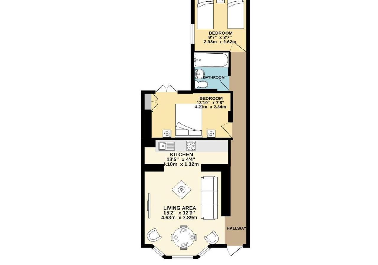 Queens Apartment - By My Getaways - Free Parking For One Car Hove Buitenkant foto